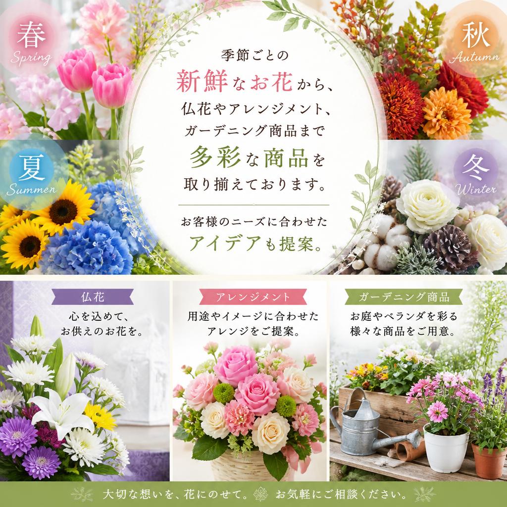 豊富な商品ラインアップ