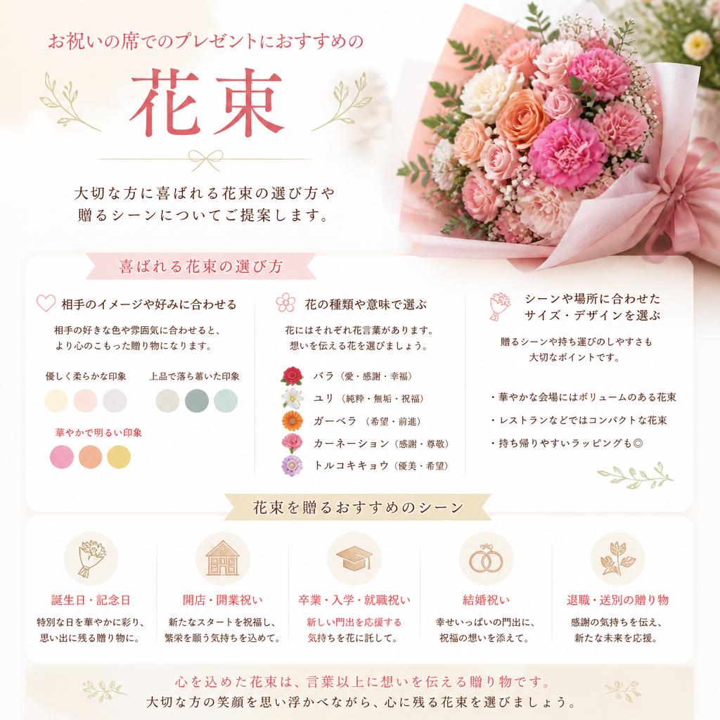 特別なプレゼントとしての花束