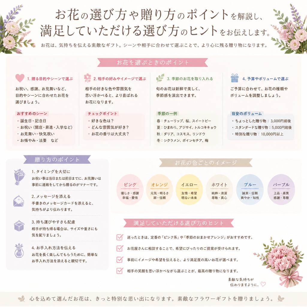 お花選びのポイント