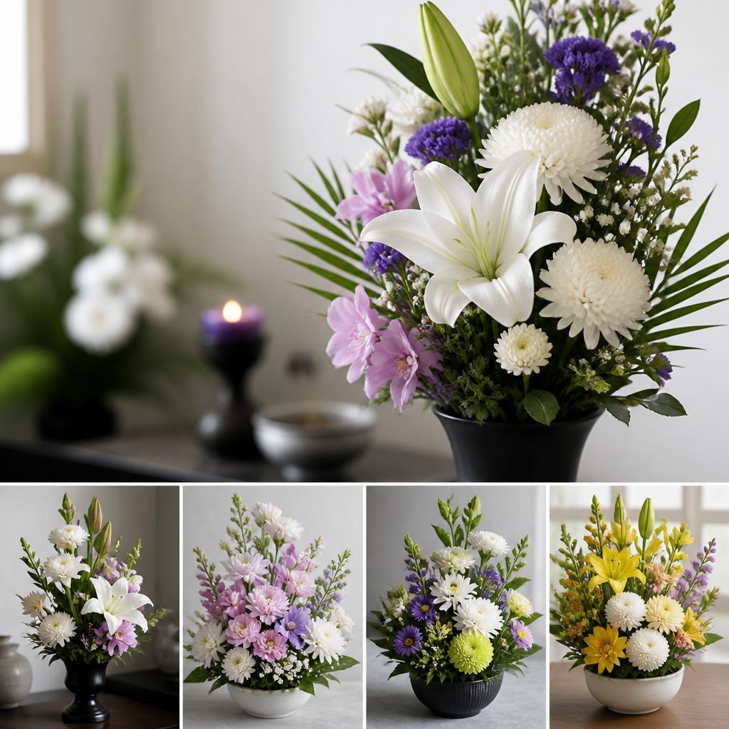 flowershop花時計の仏花の特徴